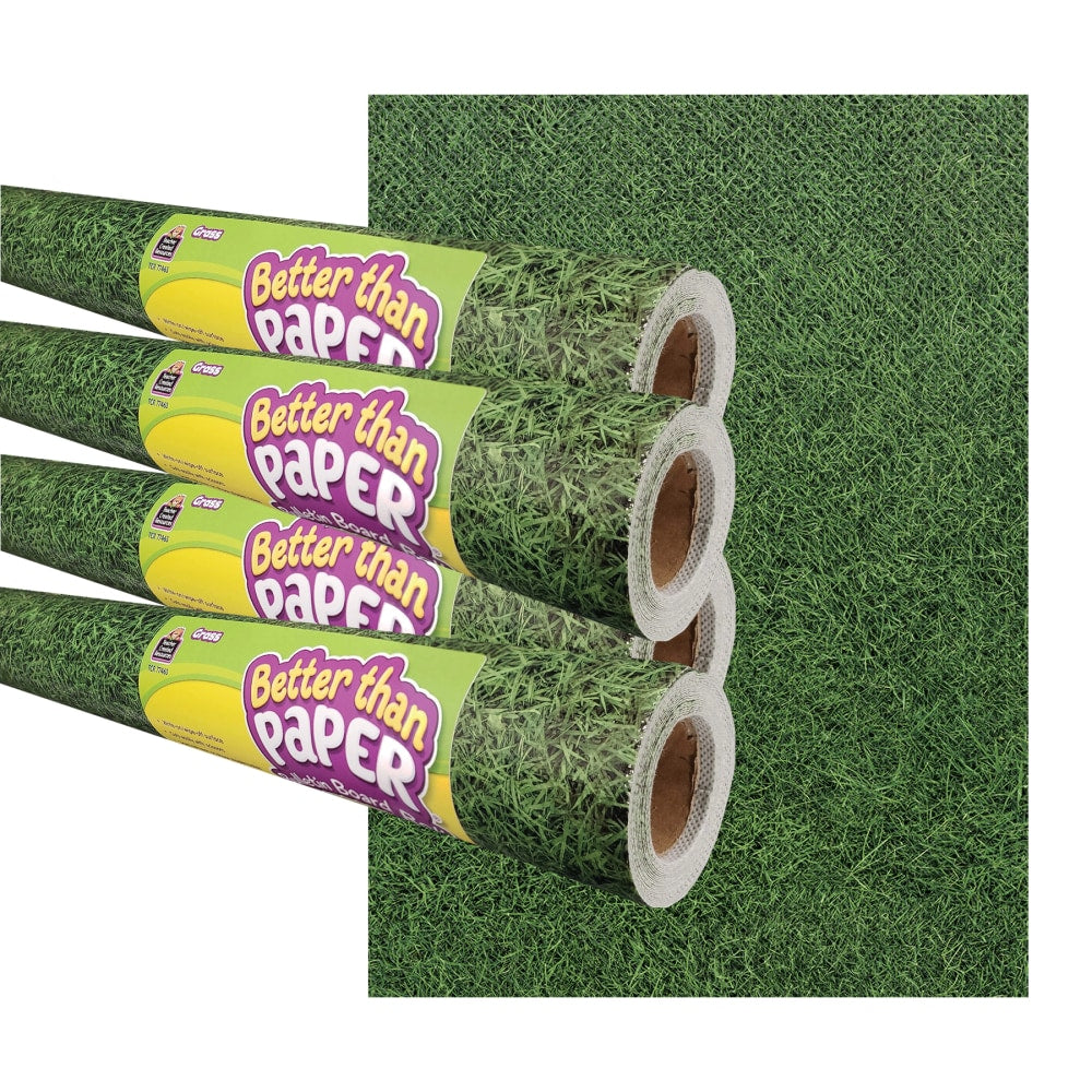 Teacher Created Resources Better Than Paper Bulletin Board Paper Rolls, 4ft x 12ft, Grass, Pack Of 4 Rolls