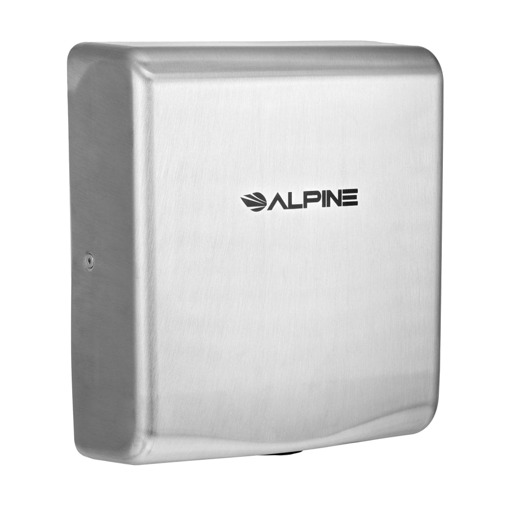 Alpine Industries Willow Commercial High-Speed Automatic Electric Hand Dryer With Wall Guard, Silver