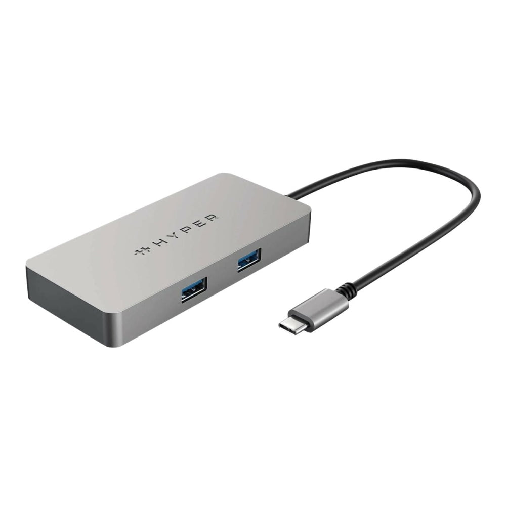 HyperDrive 5-Port USB-C Hub, 11/16inH x 2inW x 4-3/8inD, Gray, HDMB2