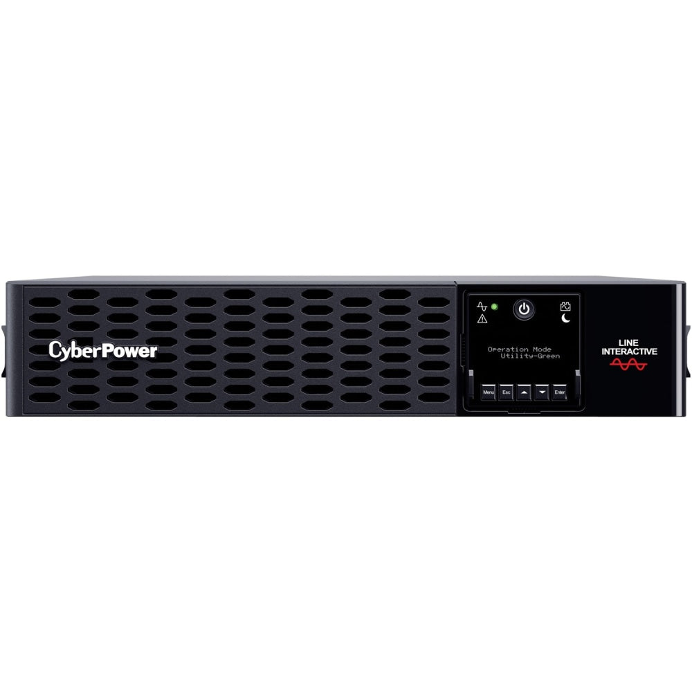 CyberPower Smart App Sinewave PR2200RTXL2UAN - UPS (rack-mountable / external) - AC 100-125 V - 2200 Watt - 2200 VA - 6 Ah - Ethernet 10/100, RS-232, USB - output connectors: 8 - active PFC - 2U - black