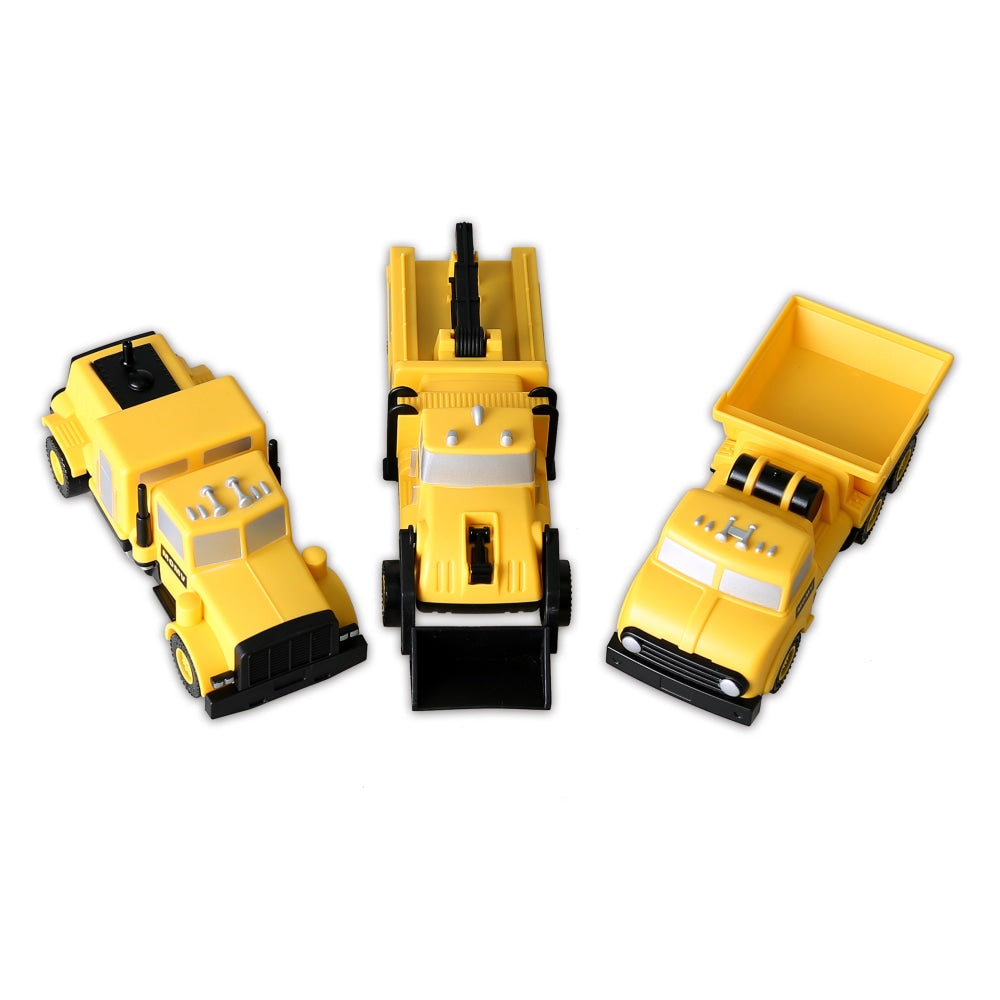 Popular Playthings Magnetic Mix or Match Vehicles, Construction, Pack Of 3 Vehicles