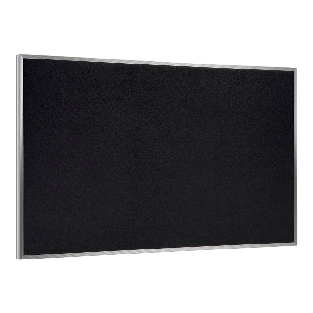 Ghent Rubber Bulletin Board, 24in x 36in, 90% Recycled, Black Aluminum Frame