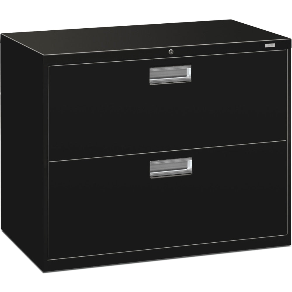 HON Brigade 600 36inW x 19-1/4inD Lateral 2-Drawer File Cabinet, Black