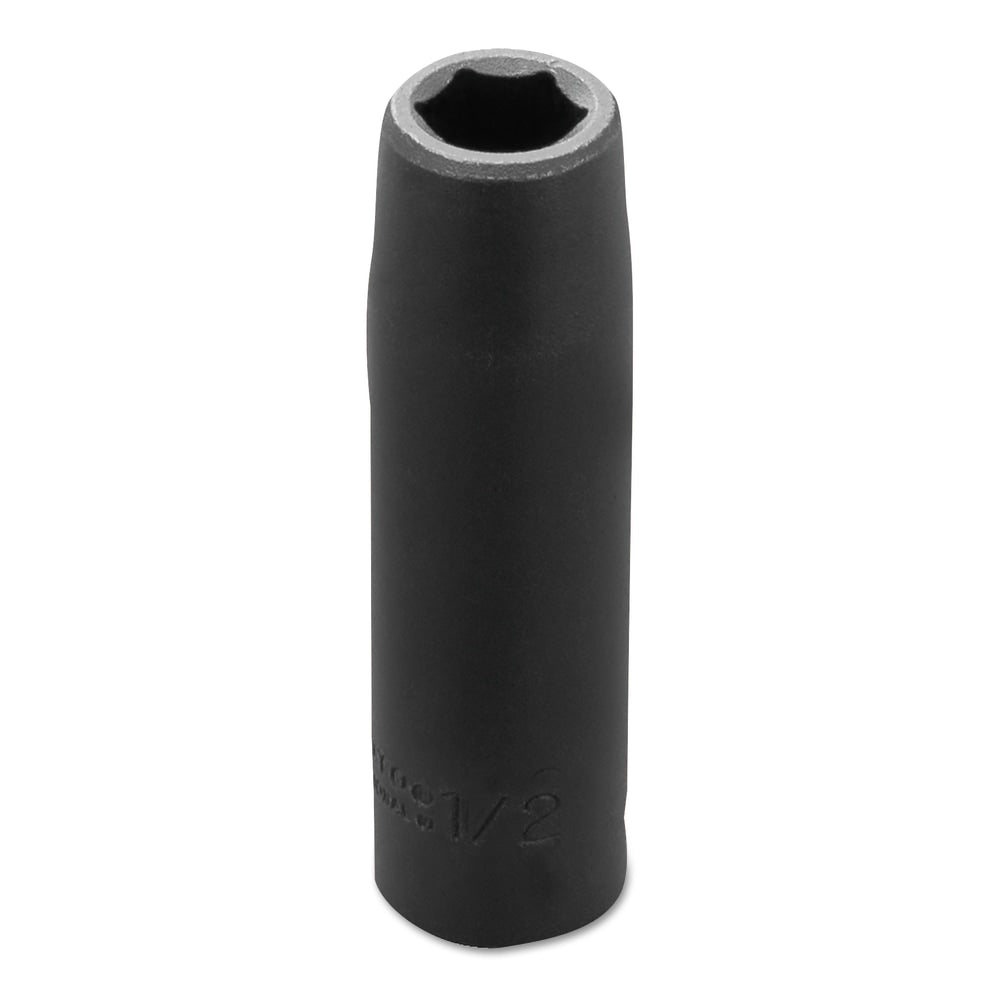 PROTO Torqueplus Deep Impact Socket, 1/2in Drive, 1/2in Opening, 6-Point