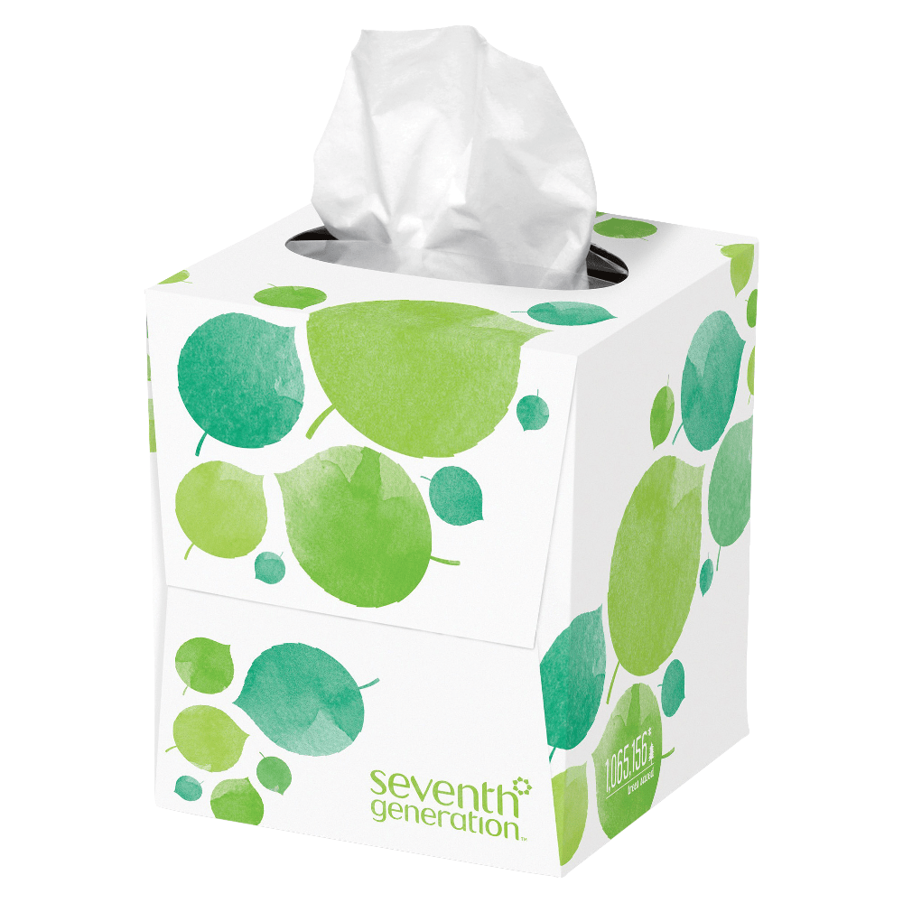 Seventh Generation 2-Ply Facial Tissues, 100% Recycled, 85 Sheets Per Box