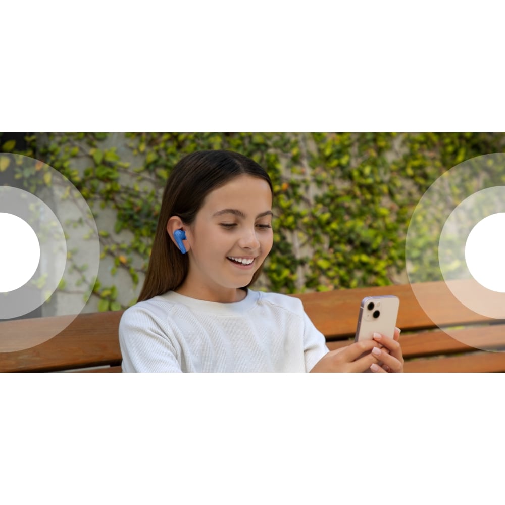 Belkin SOUNDFORM Nano Wireless Earbuds for Kids - Stereo - True Wireless - Bluetooth - 32.8 ft - Earbud - Binaural - In-ear - Blue