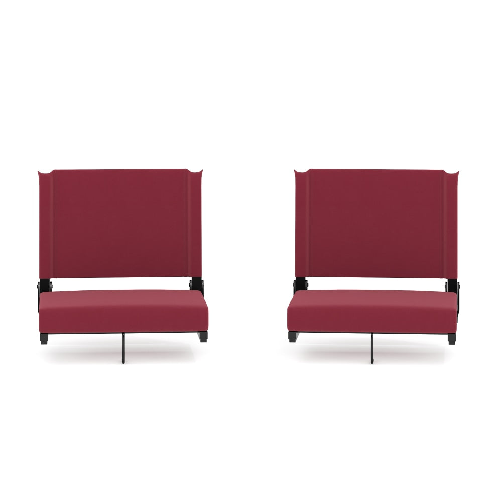 Flash Furniture Grandstand Comfort Seats, Maroon/Black, Set Of 2 Seats