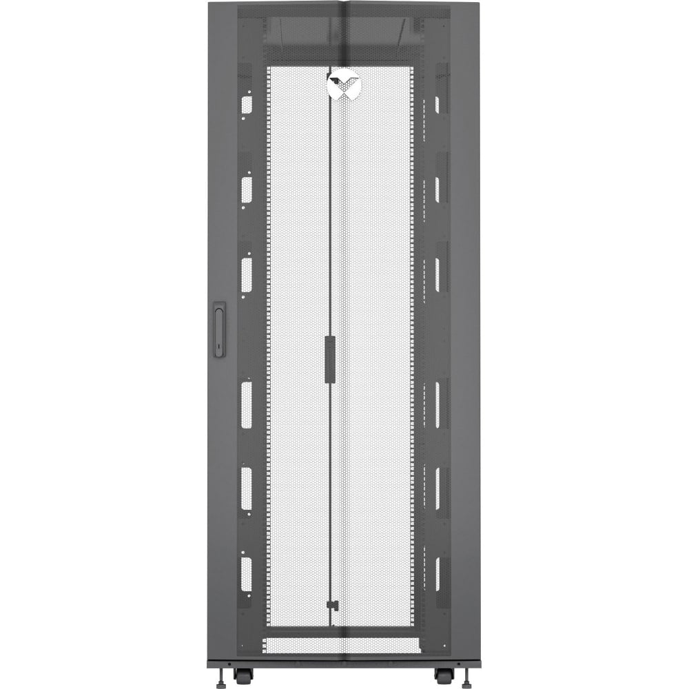 Vertiv VR Rack - 48U Server Rack Enclosure| 800x1200mm| 19-inch Cabinet (VR3357) - 2265x800x1200mm (HxWxD)| 77% perforated doors| Sides| Casters