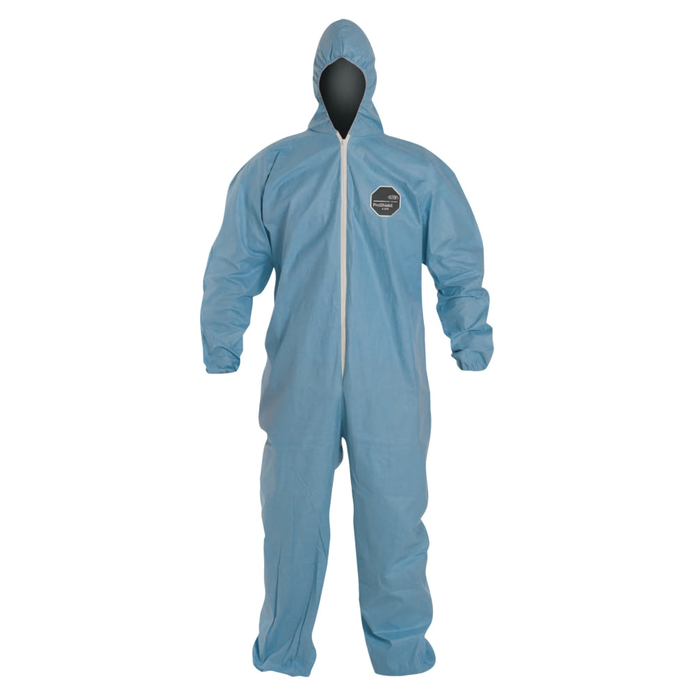 DuPont ProShield 6 SFR Coveralls With Attached Hood, X-Large, Blue, Pack Of 25