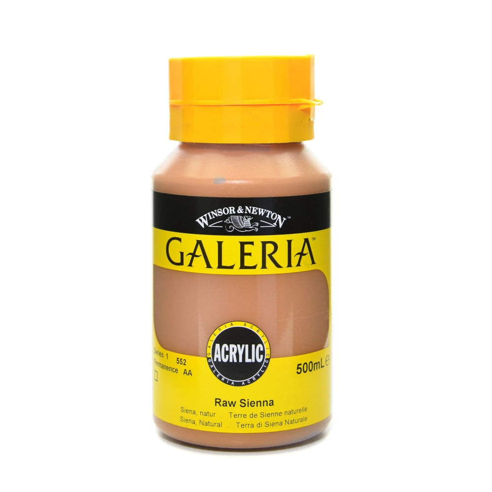 Winsor & Newton Galeria Flow Formula Acrylic Colors, 500 mL, Raw Sienna, 552