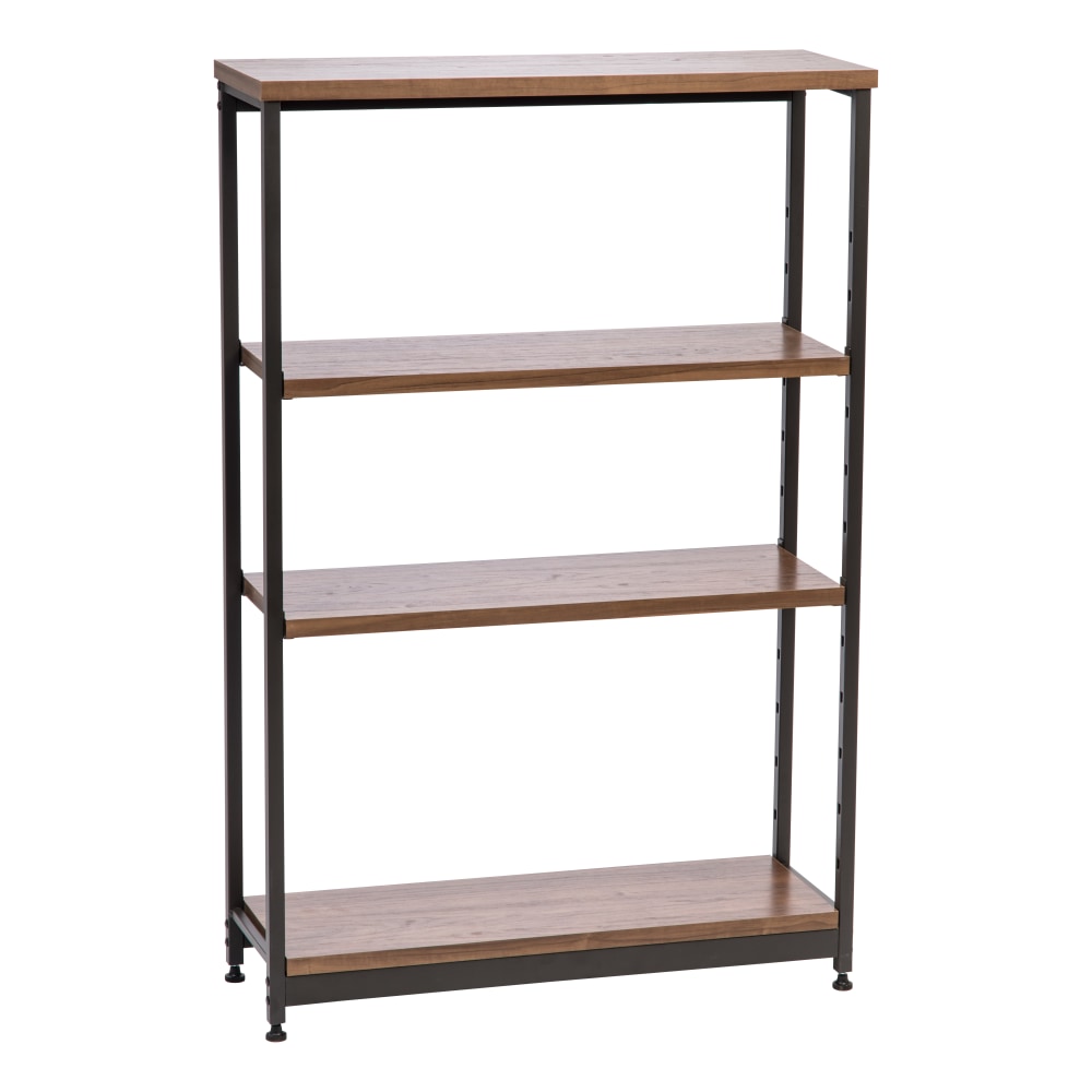 IRIS 48inH 4-Tier And Wide-Shelf, Brown/Black