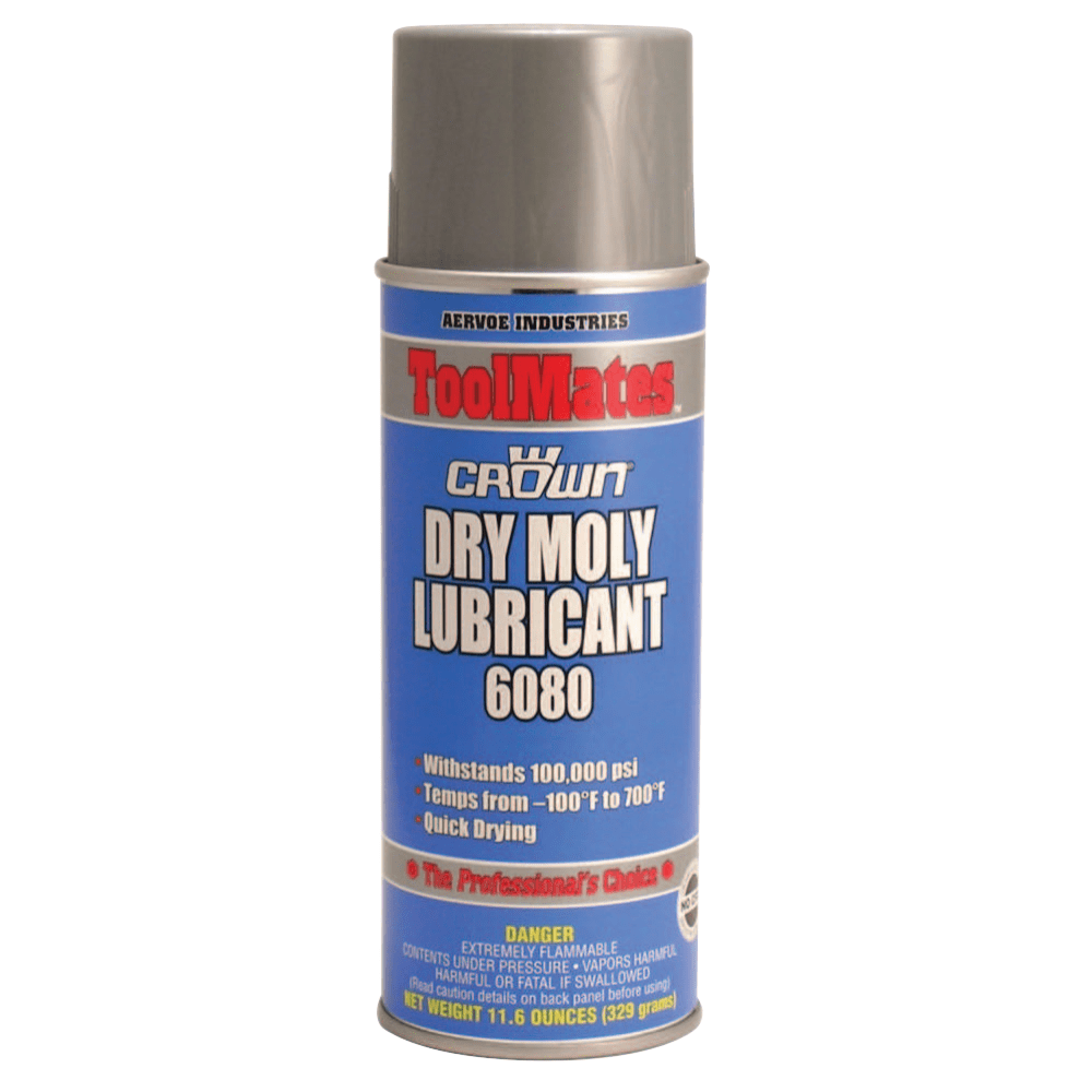 Crown Dry Moly Lubricant Aerosol Spray, 11.6 Oz, Pack Of 12 Cans