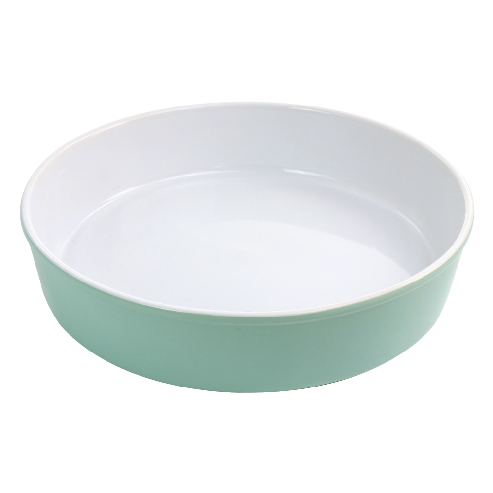 Martha Stewart Stoneware Pie Pan, 2-1/2inH x 10-1/4inW x 10-1/4inD, Turquoise