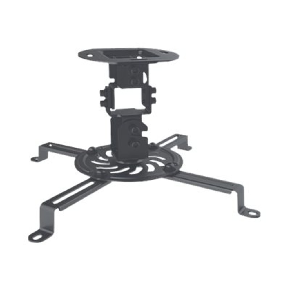 Manhattan Projector Mount, Ceiling, Universal, Tilt, Swivel & Rotate, Height: 15cm, Max 13.5kg, Black, Lifetime Warranty - Bracket - for projector - black - ceiling mountable