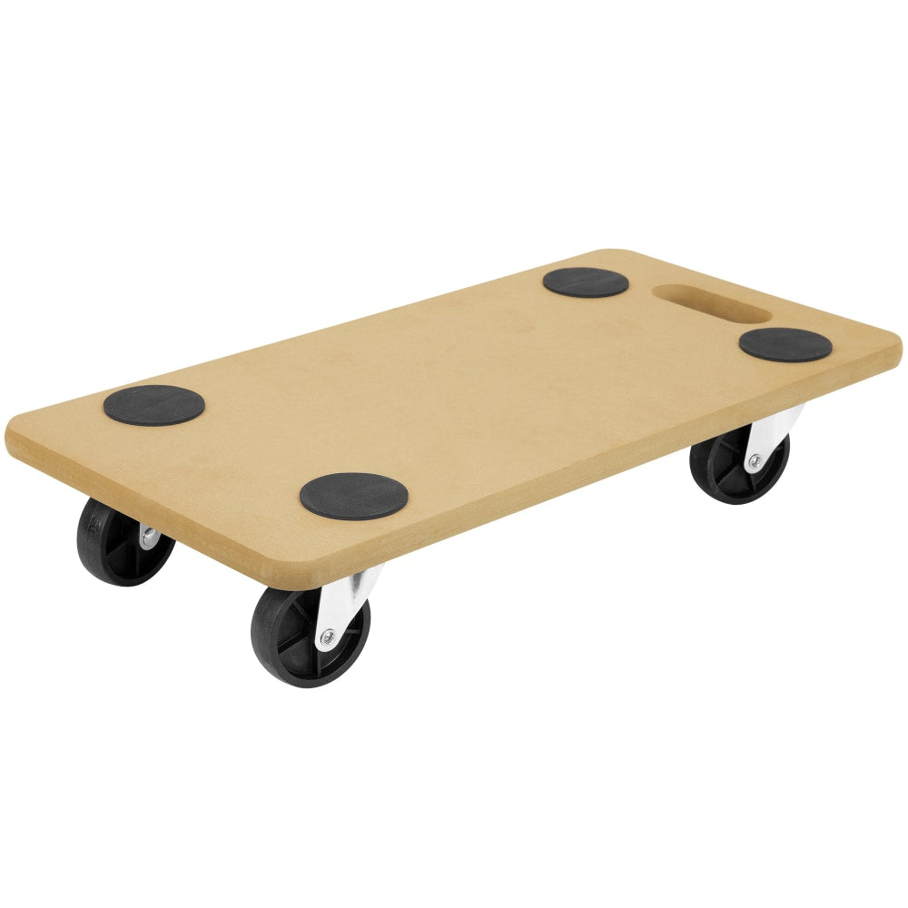 Mount-It! MI-925 Wooden Platform Dolly, 4-1/4inH x 23inW x 11-1/2inD, Brown