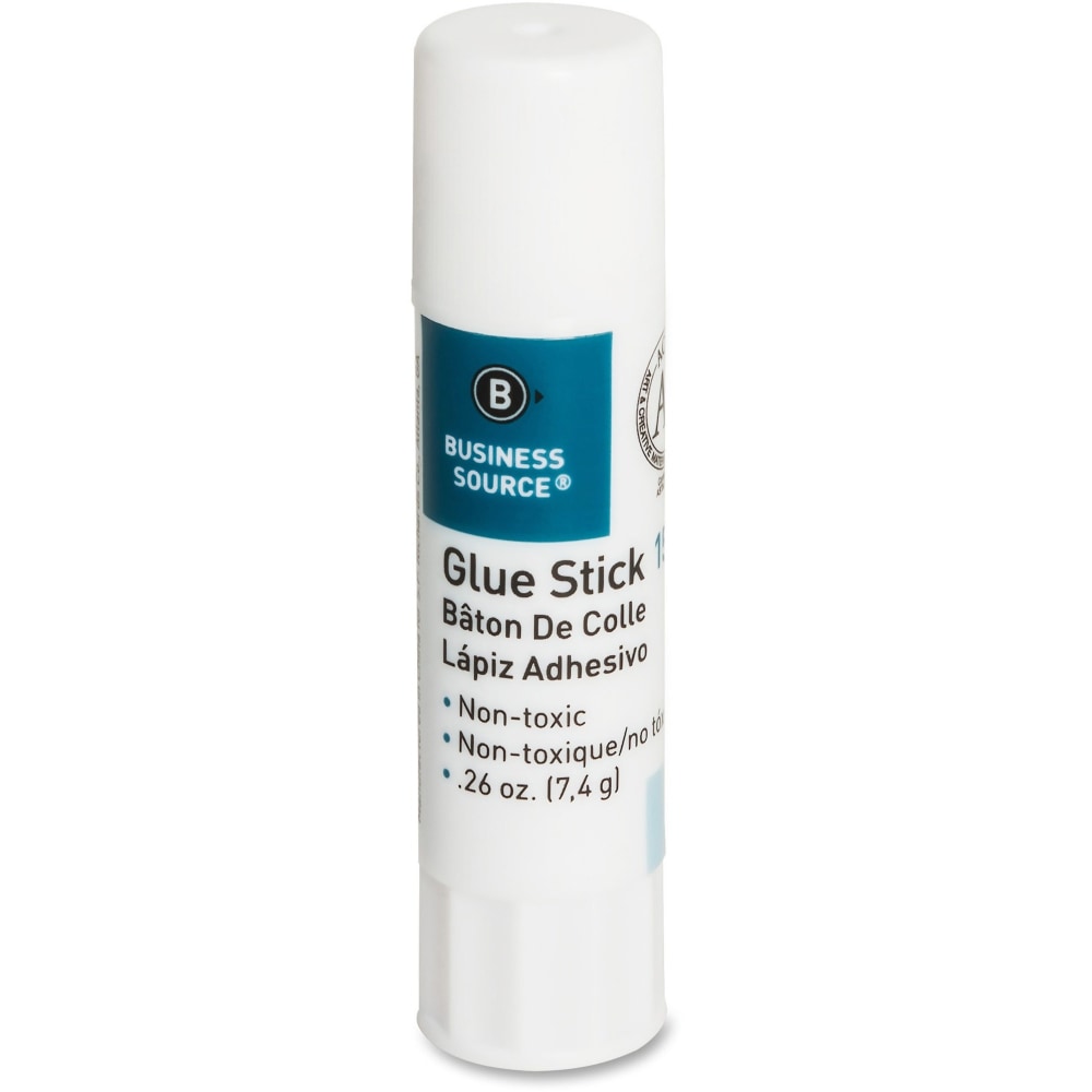 Business Source Glue Stick - 0.26 oz - 30 / Box - White