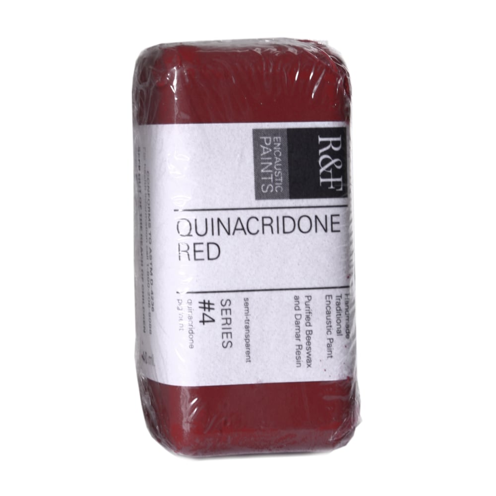 R & F Handmade Paints Encaustic Paint Cakes, 40 mL, Quinacridone Red, Pack Of 2