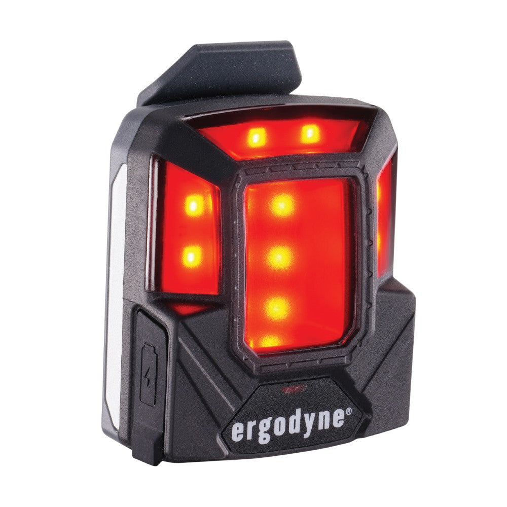 Ergodyne Skullerz 8993 Hard Had Safety Light, Red/Black