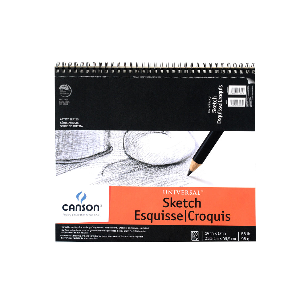 Canson Universal Heavyweight Sketch Pad, 14in x 17in, 100 Sheets Per Pad