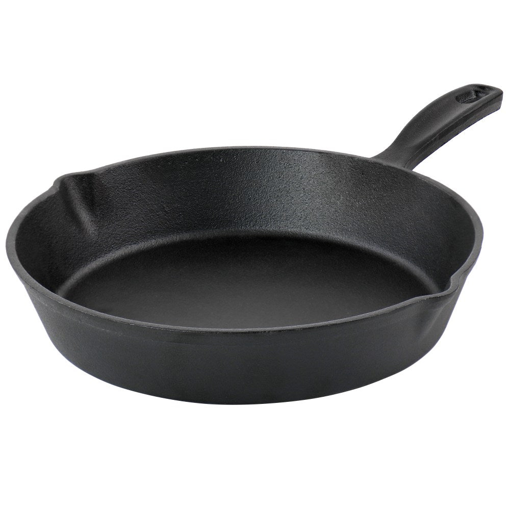 Oster Castaway Round Cast Iron Grill Pan, 10in, Black