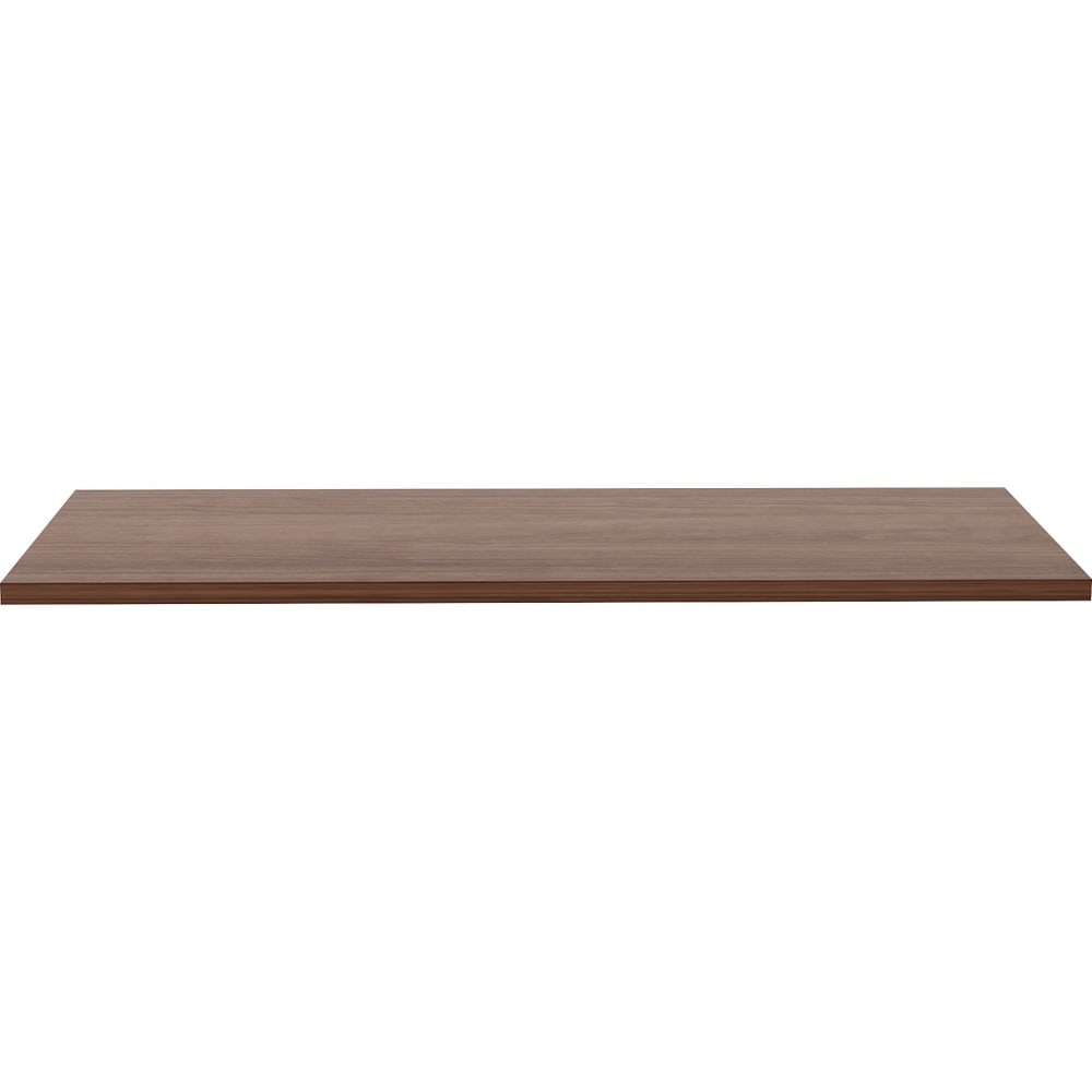 Lorell Quadro Sit-To-Stand Laminate Table Top, 48inW x 24inD, Walnut