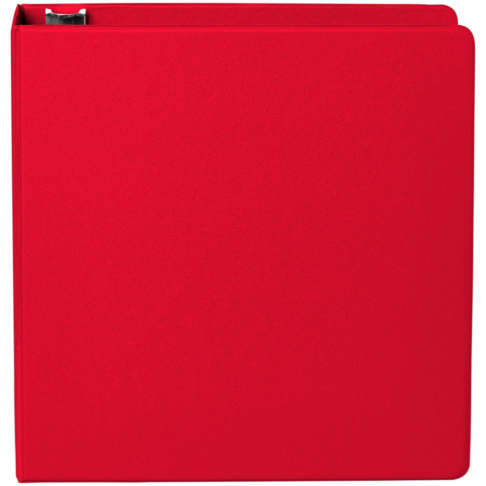 Office Depot Brand Nonstick 3-Ring Binder, 2in Round Rings, Red