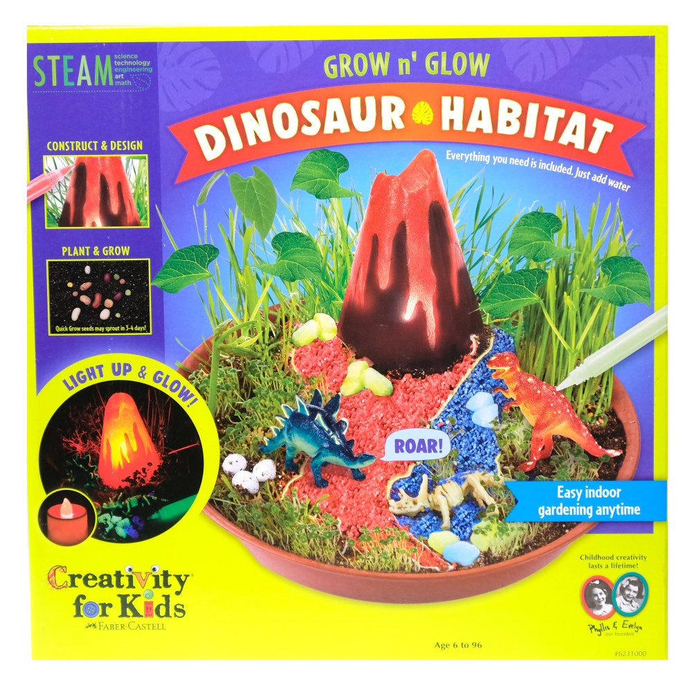 Creativity For Kids Grow n Glow Dinosaur Habitat STEAM Kit