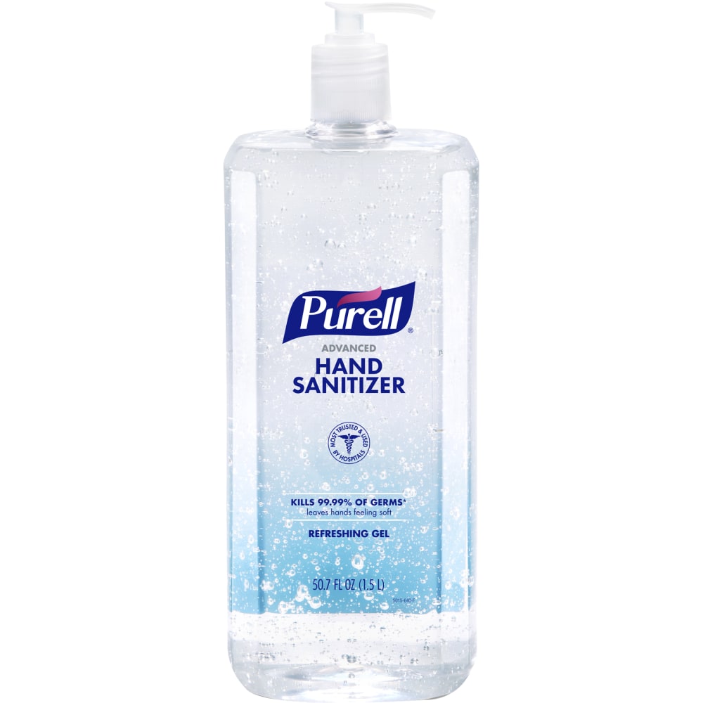 PURELL Advanced Hand Sanitizer Refreshing Gel, Clean Scent, 1.5 Liter Pump Bottle