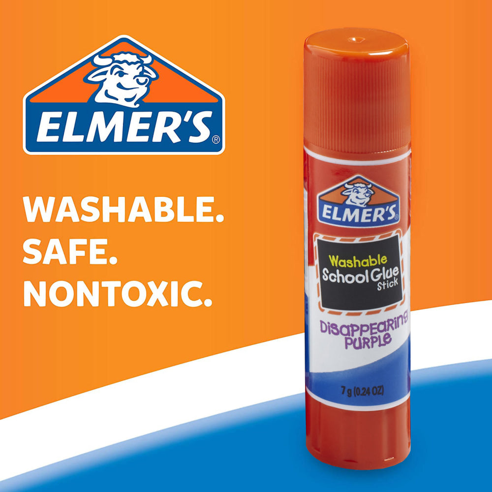 Elmers School Glue Sticks, 0.24 Oz, Purple, Box Of 60