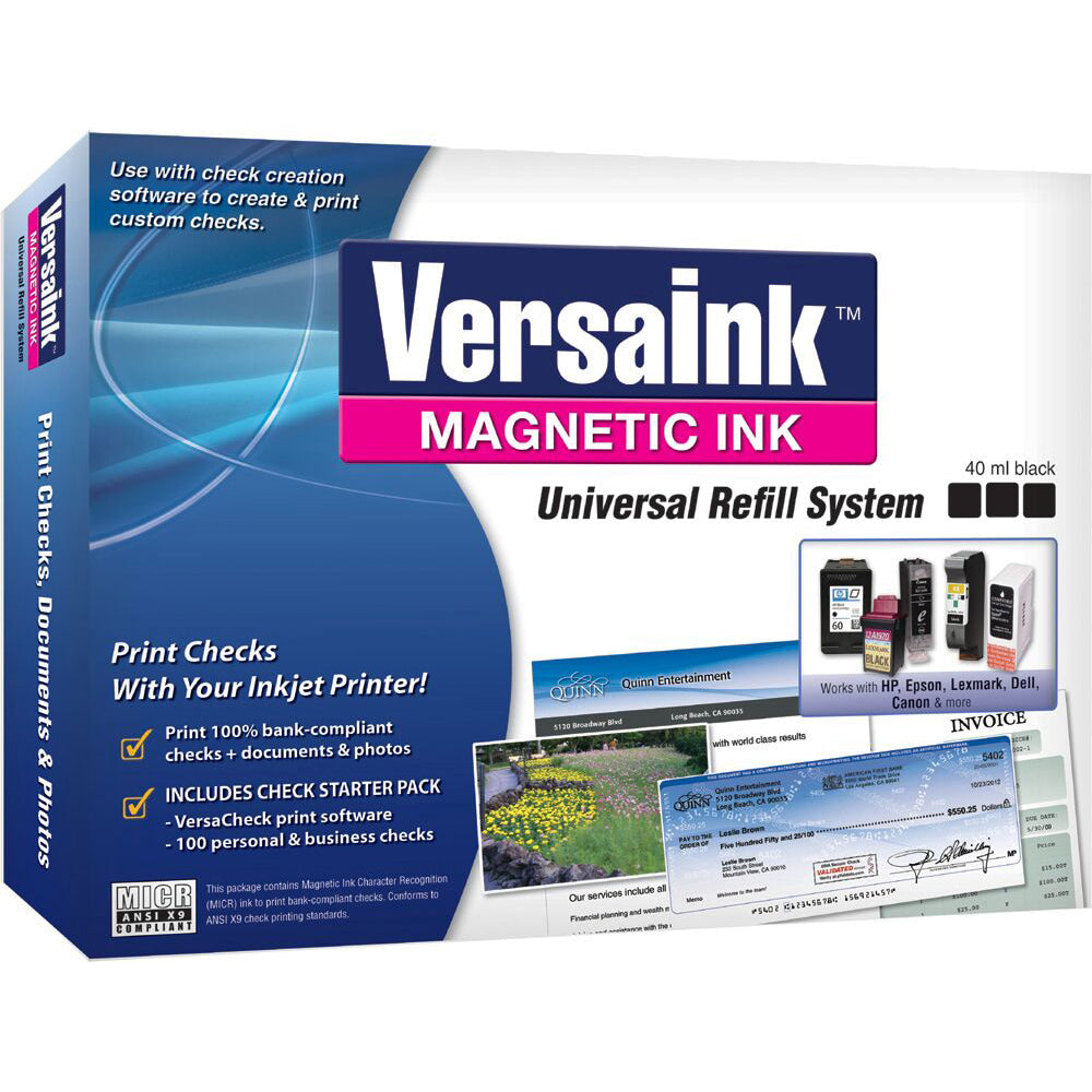 VersaCheck VersaInk-nano Universal Refill Kit, Black, Disc