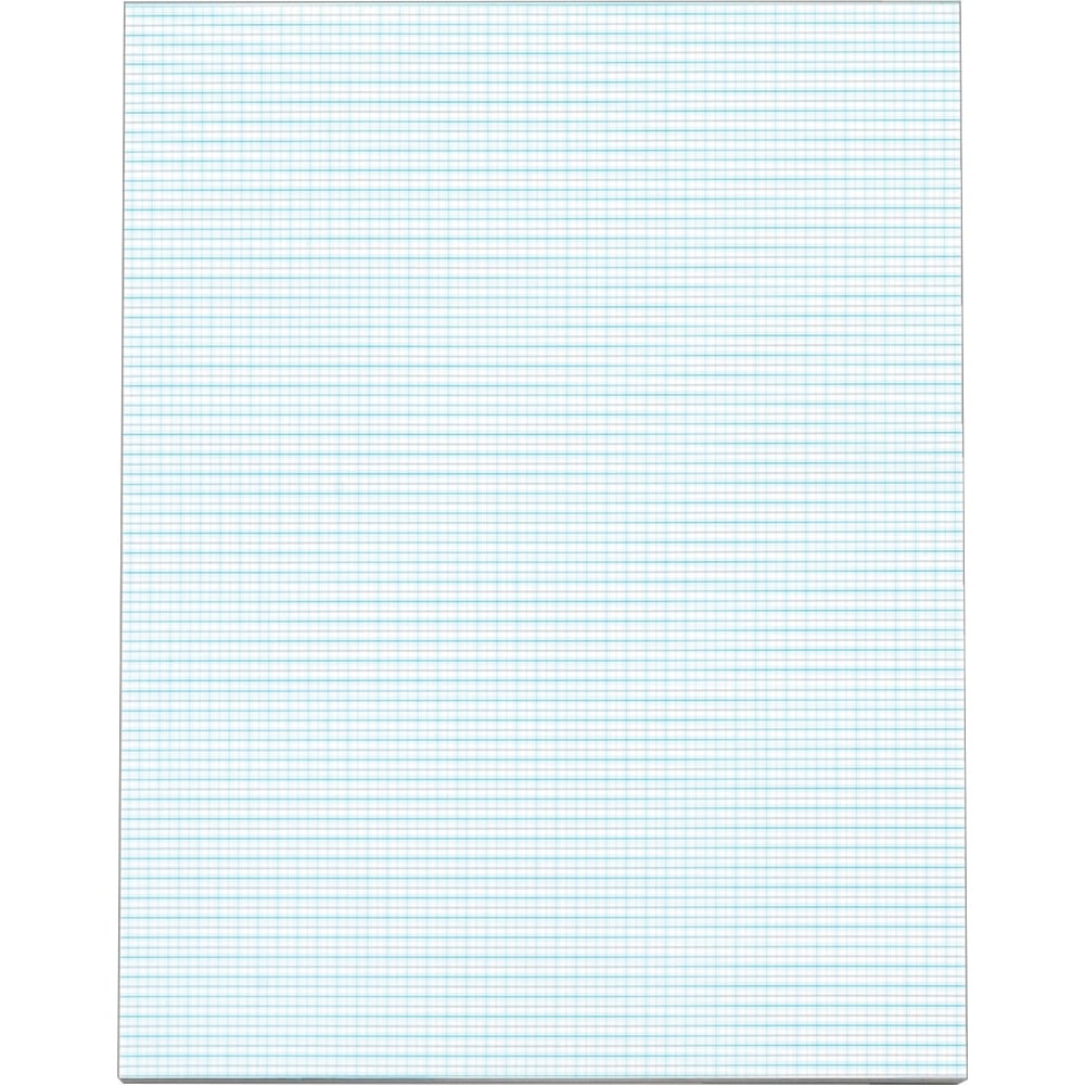 TOPS Quadrille Pads With Heavyweight Paper, 10 x 10 Squares/Inch, 50 Sheets, White