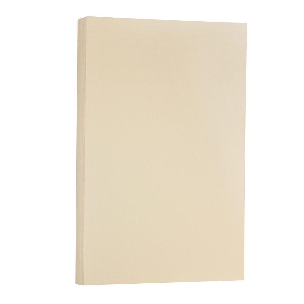 JAM Paper Legal Card Stock, Vellum Bristol Ivory, Legal (8.5in x 14in), 67 Lb, Pack Of 50