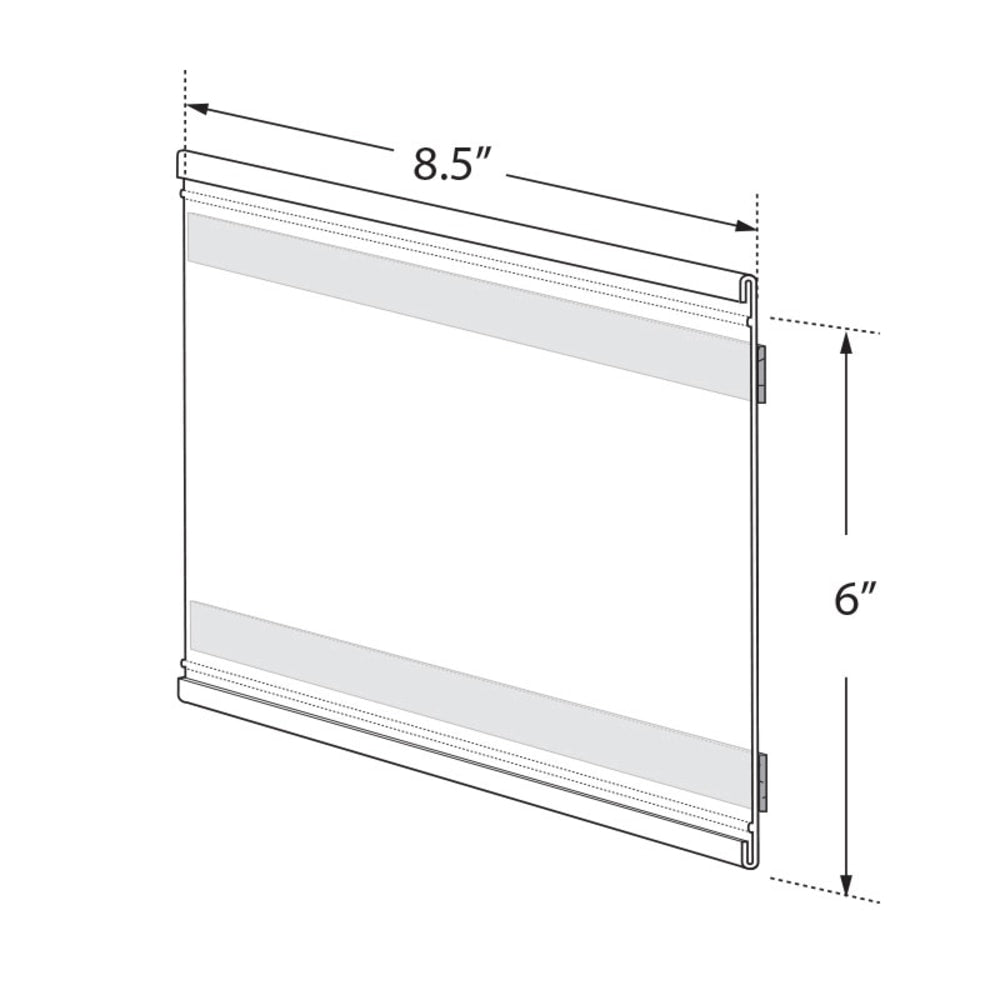 Azar Displays Adhesive-Back Acrylic Nameplate Holders, 8.5inW x 6inH x 1/4inD, Clear, Pack Of 10 Holders