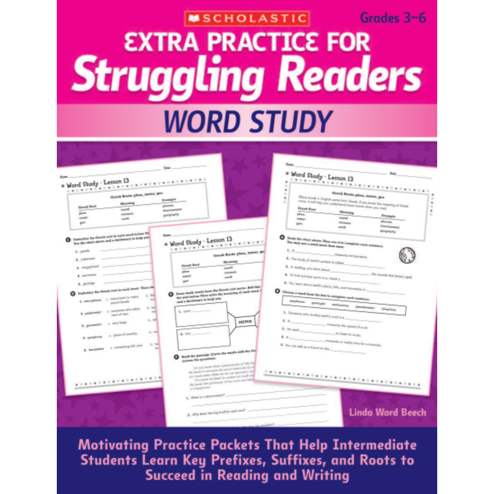 Scholastic Extra Practice For Struggling Readers: Word Study