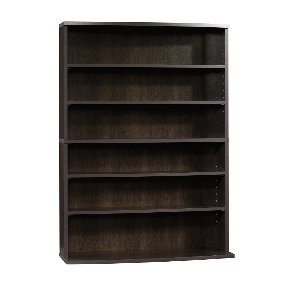 Sauder Beginnings Multimedia 5-Shelf Storage Tower, 40-3/4inH x 29-1/2inW x 9-3/8inD, Cinnamon Cherry