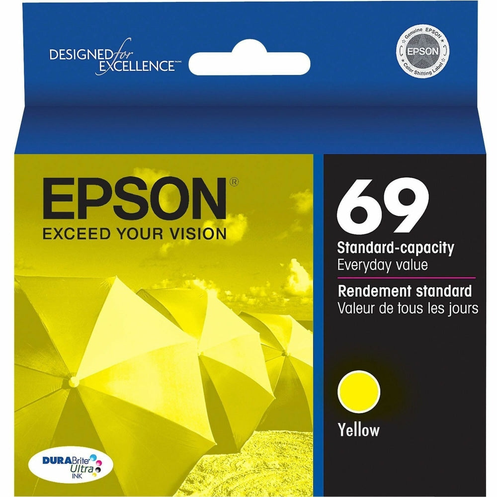 Epson 69 DuraBrite Ultra Yellow Ink Cartridge, T069420-S