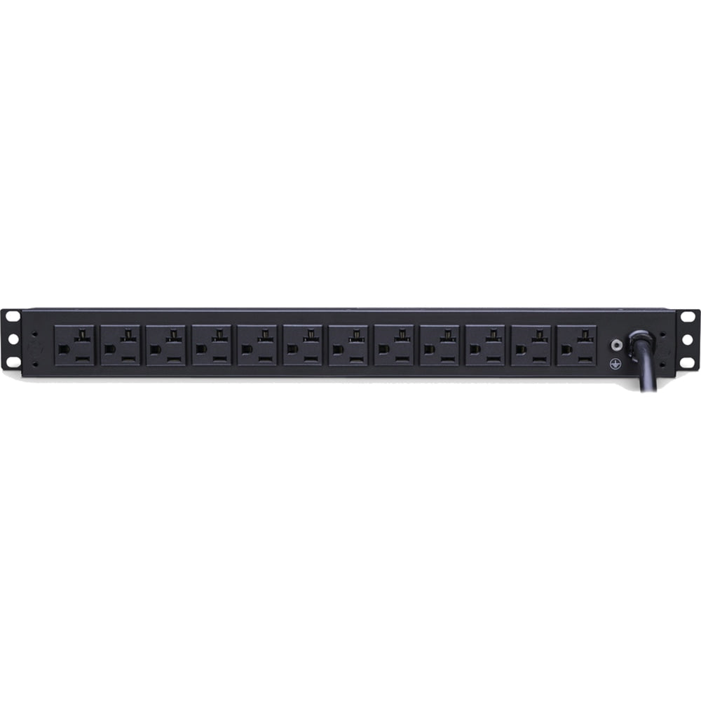 CyberPower RKBS20ST6F12R Rackbar 18 - Outlet Surge with 1800 J - Clamping Voltage 400V, 15 ft, NEMA L5-20P, Straight, EMI/RFI Filtration, Black, Lifetime Warranty