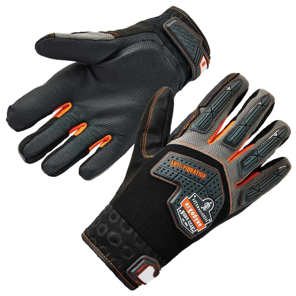 Ergodyne ProFlex 9015F(x) Certified Anti-Vibration Gloves With DIR Protection, Small, Black