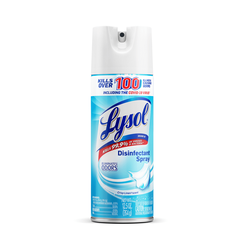 Lysol Disinfectant Spray, Crisp Linen Scent, 12.5 Oz Bottle