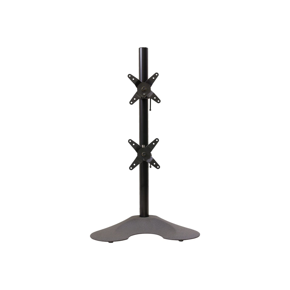 Ergotech 100-D28-B11 - Stand (pole, 2 clamps, 2 pivots, stand base) - for 2 LCD displays - black - screen size: 17in-21in - desktop stand