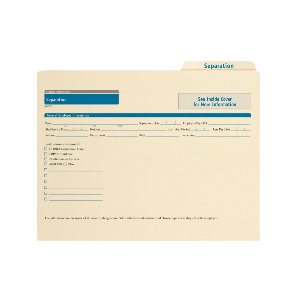 ComplyRight Performance Review Folders, 11-3/4in x 9-1/2in, Pack Of 25