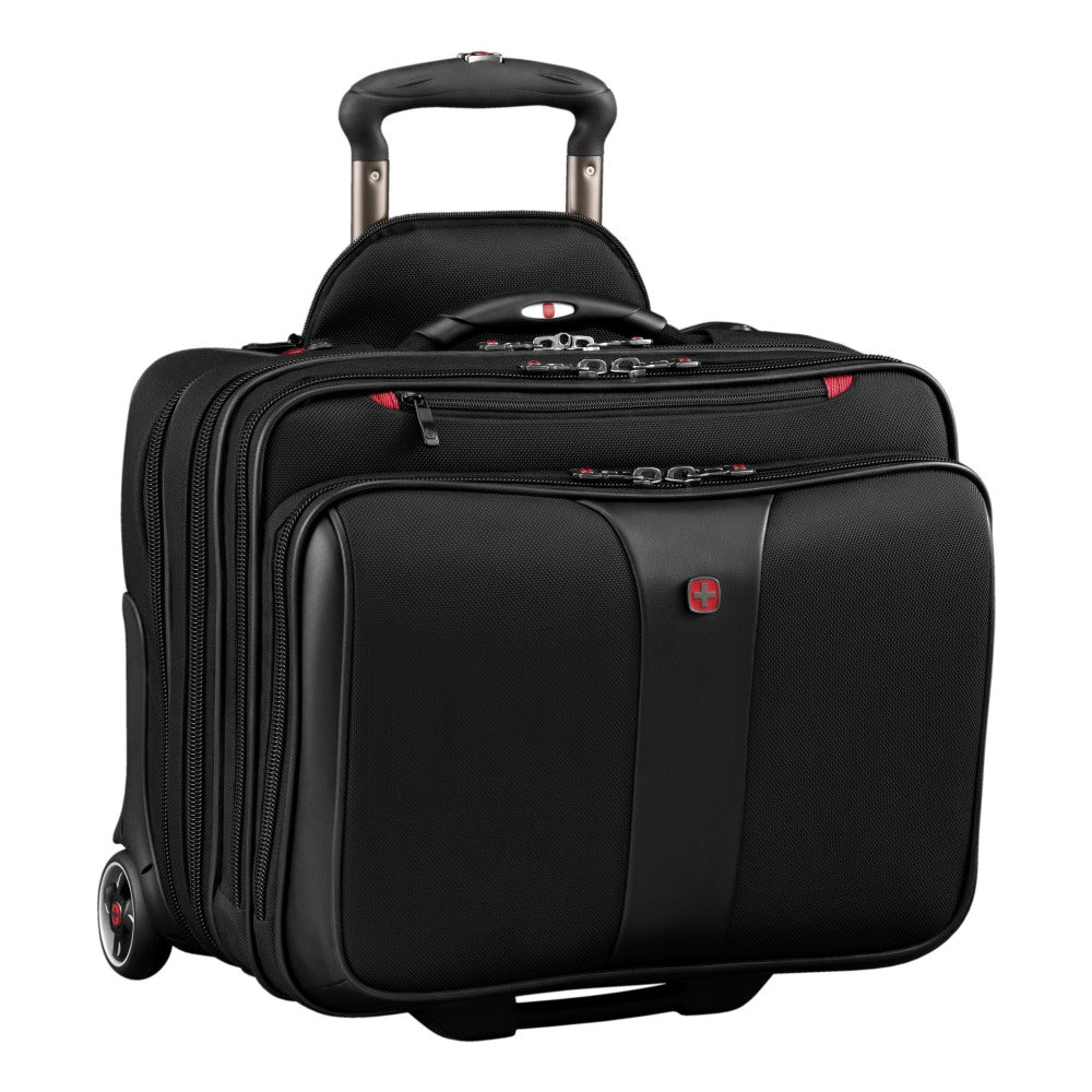 Wenger Patriot II Polyester Rolling 2-Piece Business Luggage Set, Black