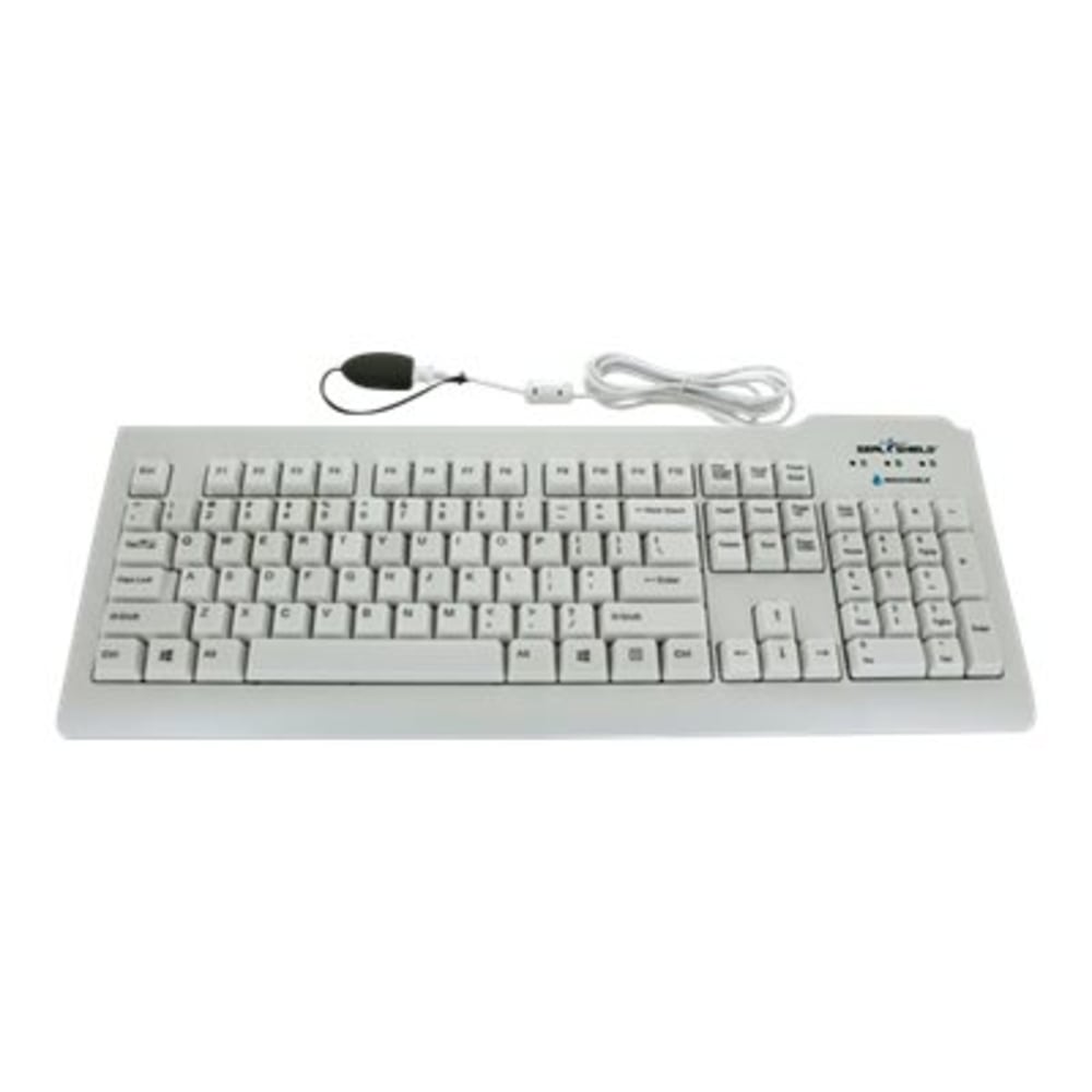 Seal Shield Silver Seal Glow Waterproof - Keyboard - backlit - USB - QWERTY - US - white