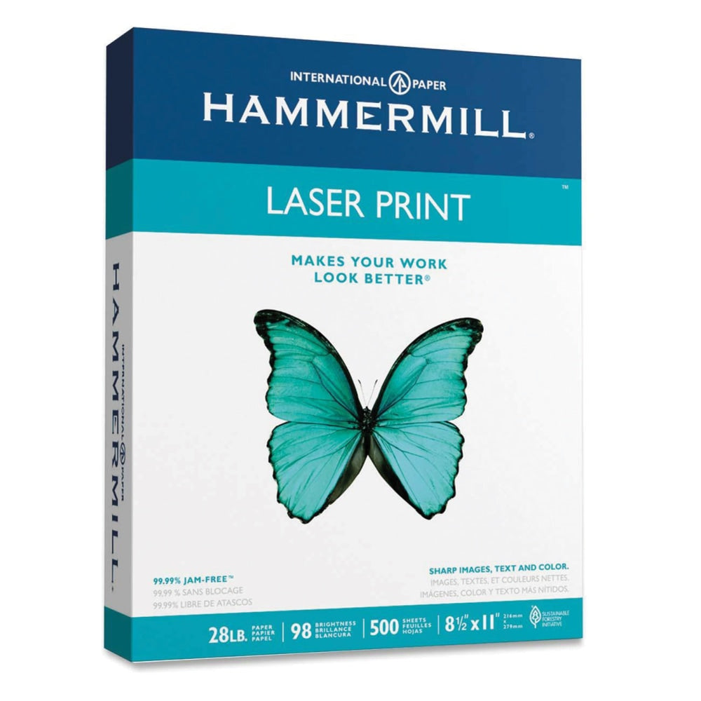 Hammermill Pro Multi-Use Printer & Copy Paper, White, Letter (8.5in x 11in), 500 Sheets Per Ream, 28 Lb, 98 Brightness