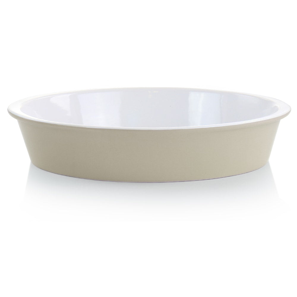 Martha Stewart Stoneware Oval Baker, 13in x 9-1/2in, Taupe