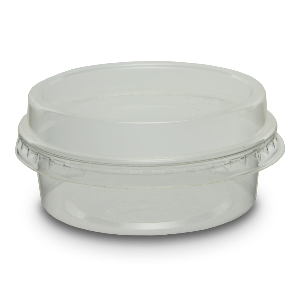 Stalk Market PLA Souffle Lids, 4in, 2-4 Oz, Clear, Pack Of 1000 Lids