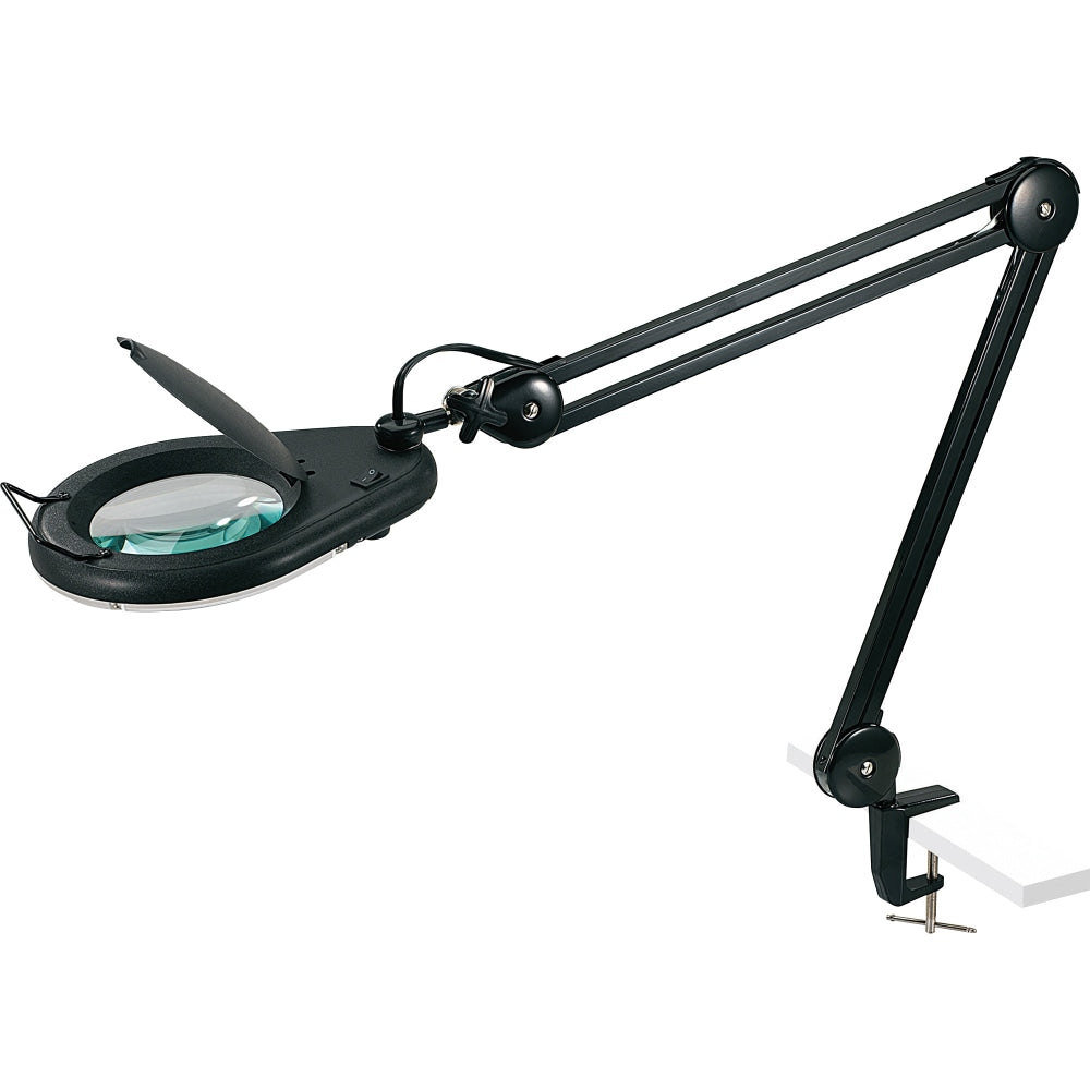 Lorell Full-Spectrum Magnifying Lamp, 5in Lens, Black