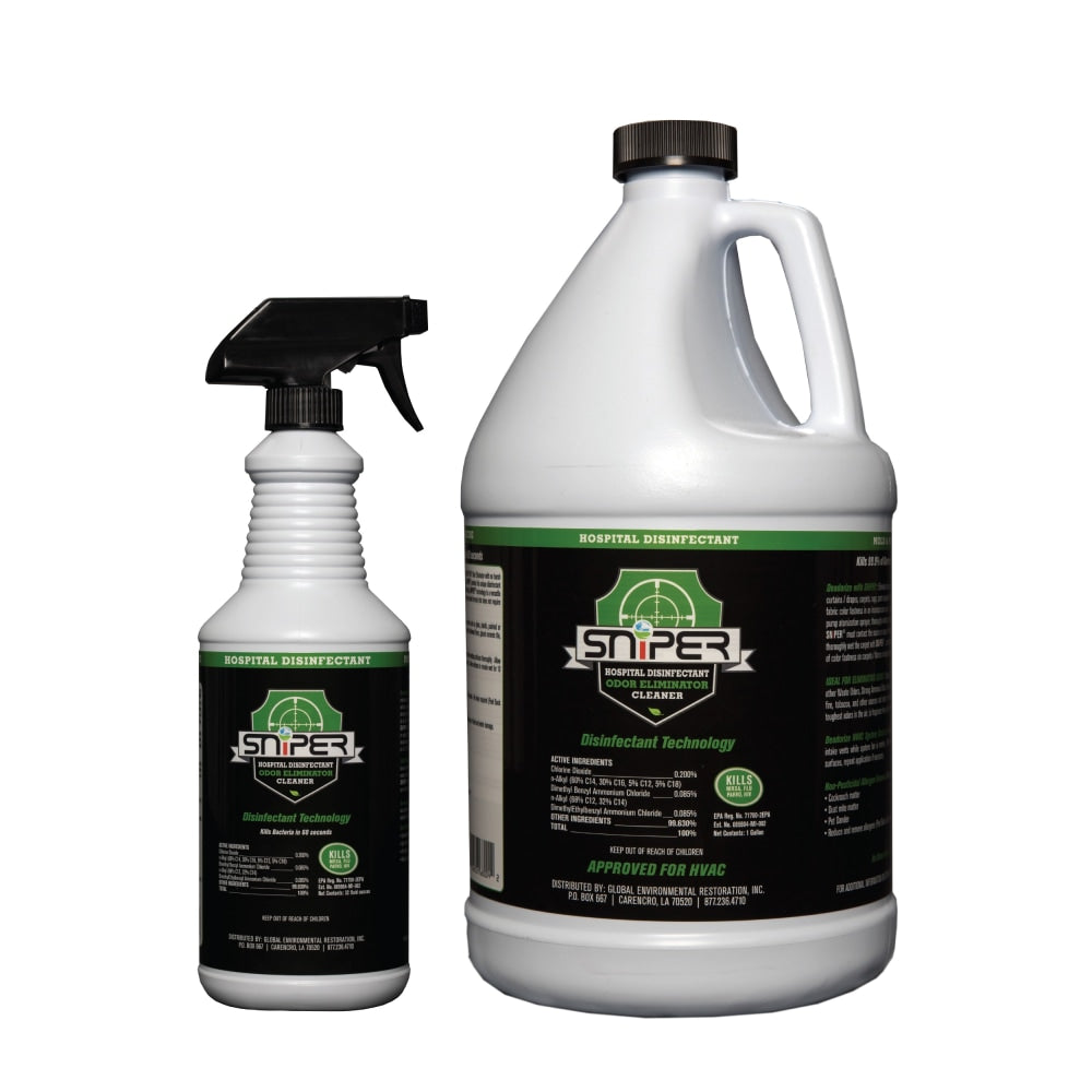 Sniper Hospital Disinfectant Odor Eliminator & All-Purpose Cleaner Spray, 16 Oz/1 Gallon