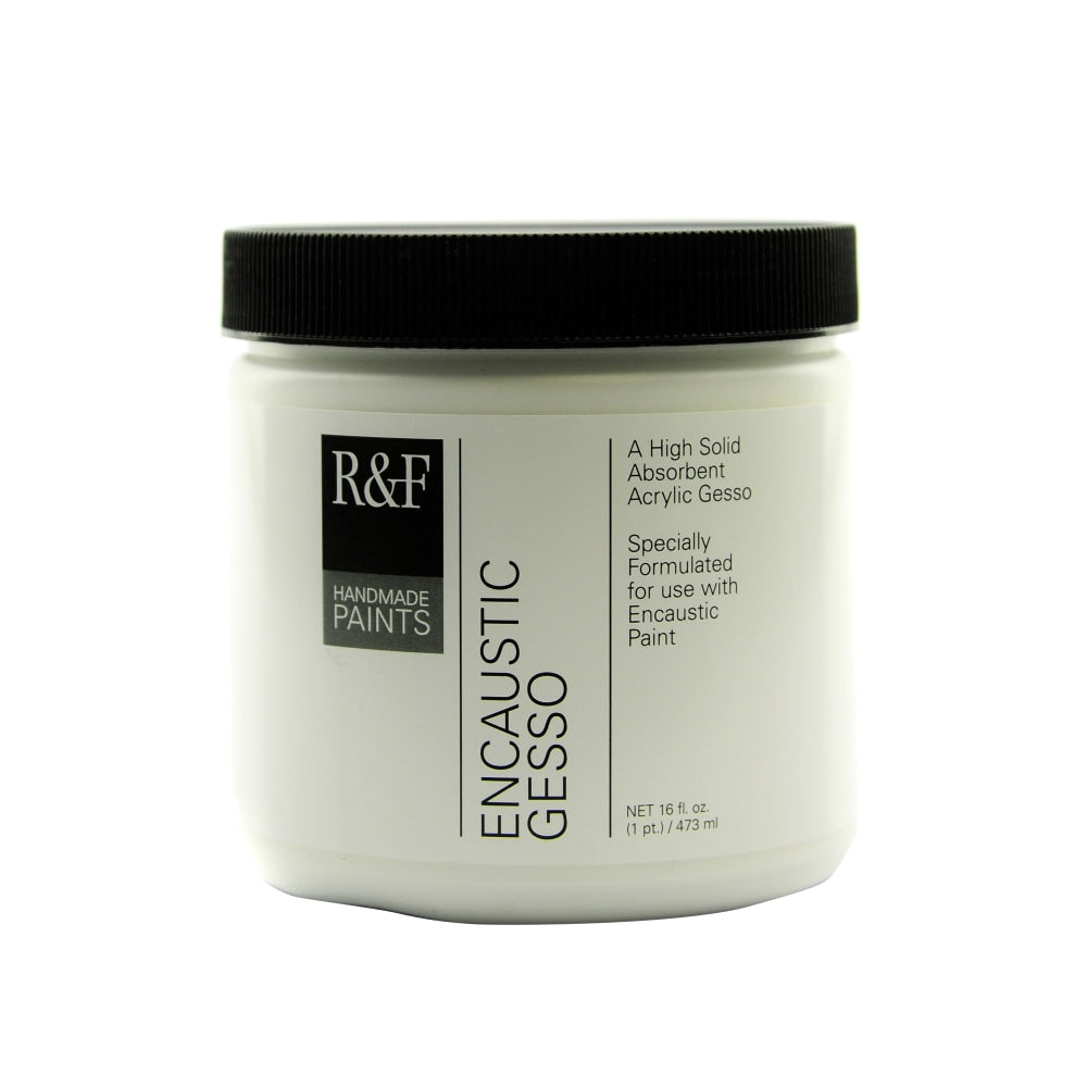 R & F Handmade Paints Encaustic Gesso, 16 Oz, White