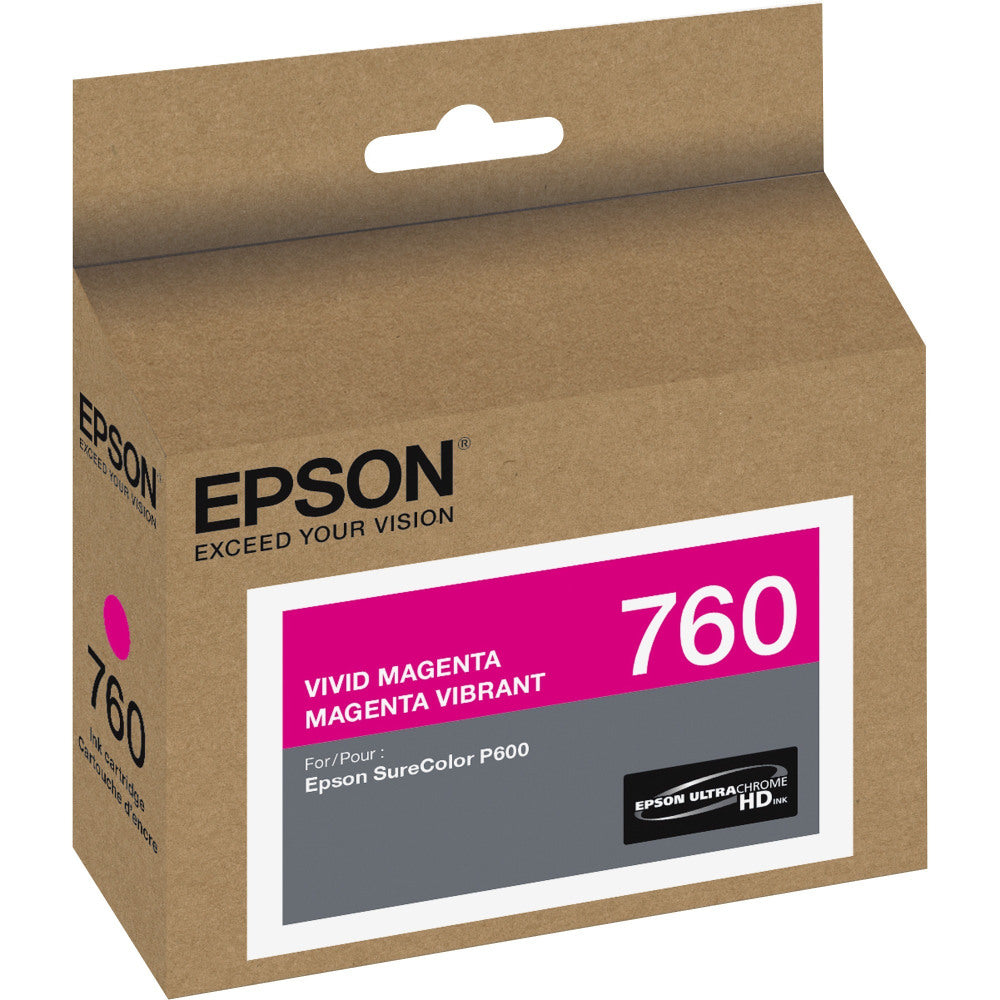 Epson UltraChrome HD T760 Original Ink Cartridge - Inkjet - Vivid Magenta - 1 Each